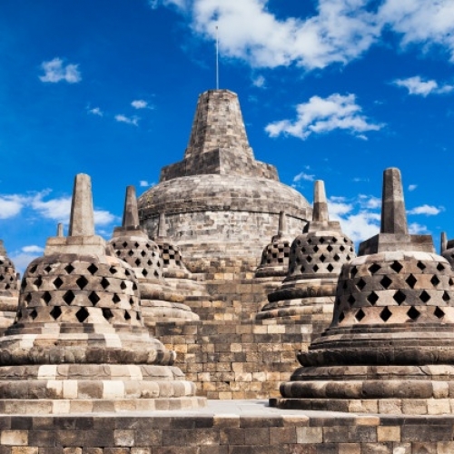 Borobudur tempel auf Java 